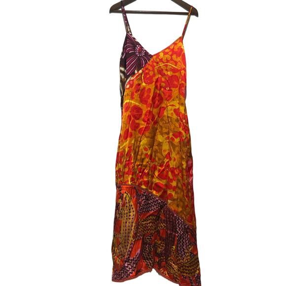 Farm Rio X Anthropologie Printed Slip Dress Multicolor Size XL NWT - Picture 5 of 11